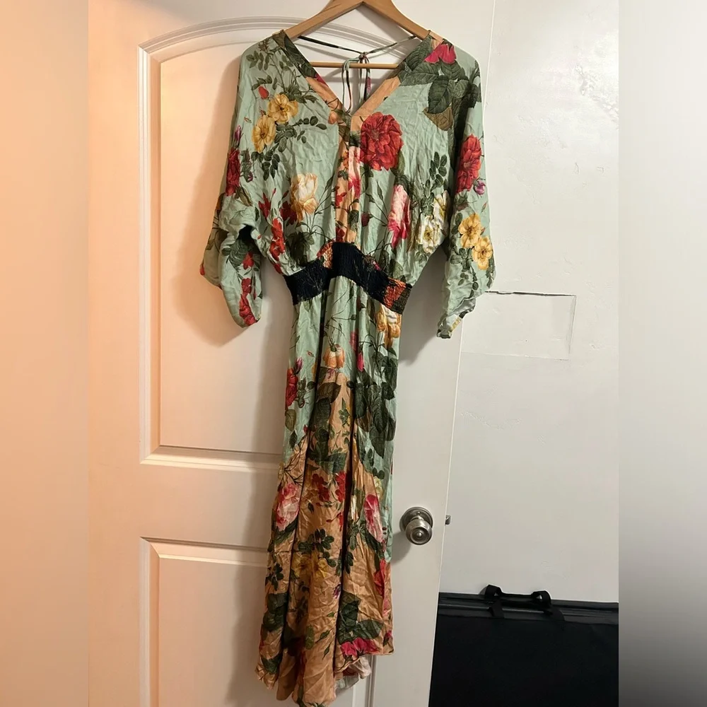 Anthropologie / Farm Rio Marilla midi Dress Sz xs - Picture 7 of 12